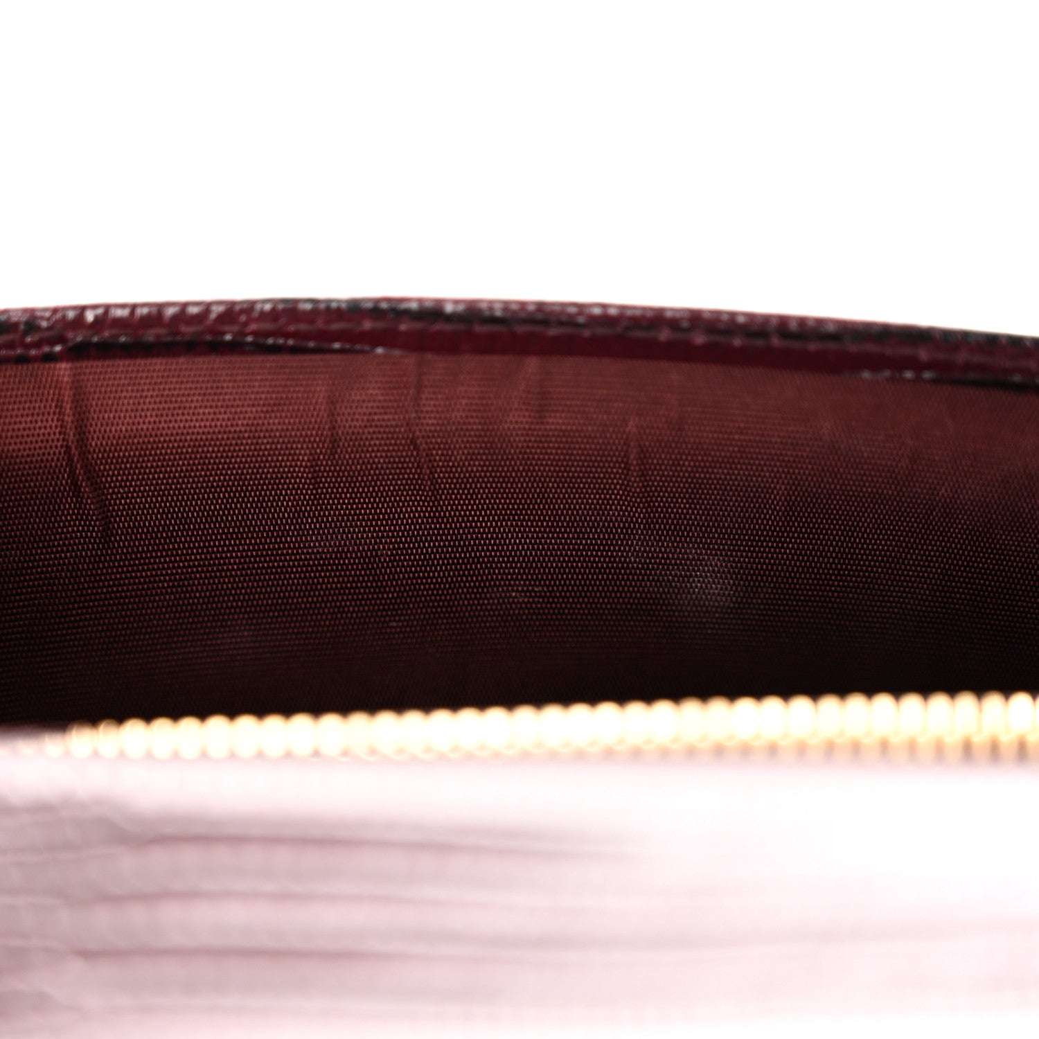 Dolce & Gabbana Iguana Calfskin Embossed Mini Miss Sicily Chain Wallet Burgundy 10 of 11