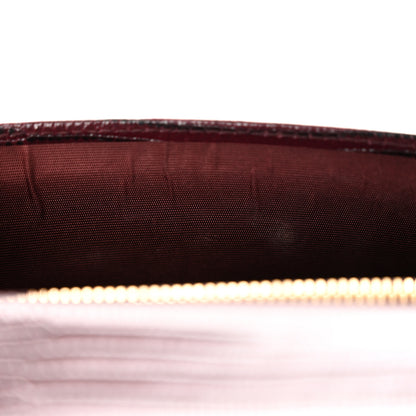 Dolce & Gabbana Iguana Calfskin Embossed Mini Miss Sicily Chain Wallet Burgundy 10 of 11