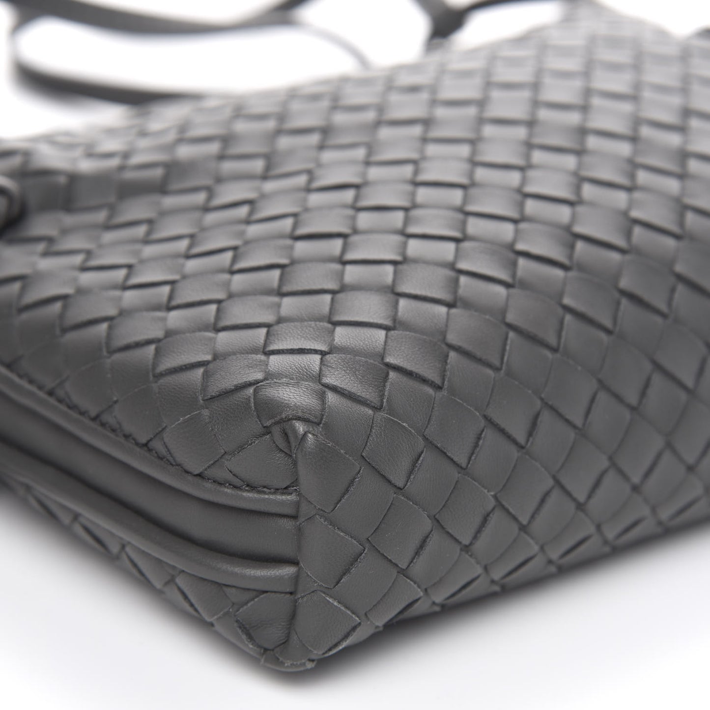 Nappa Intrecciato Nodini Crossbody Messenger New Light Grey