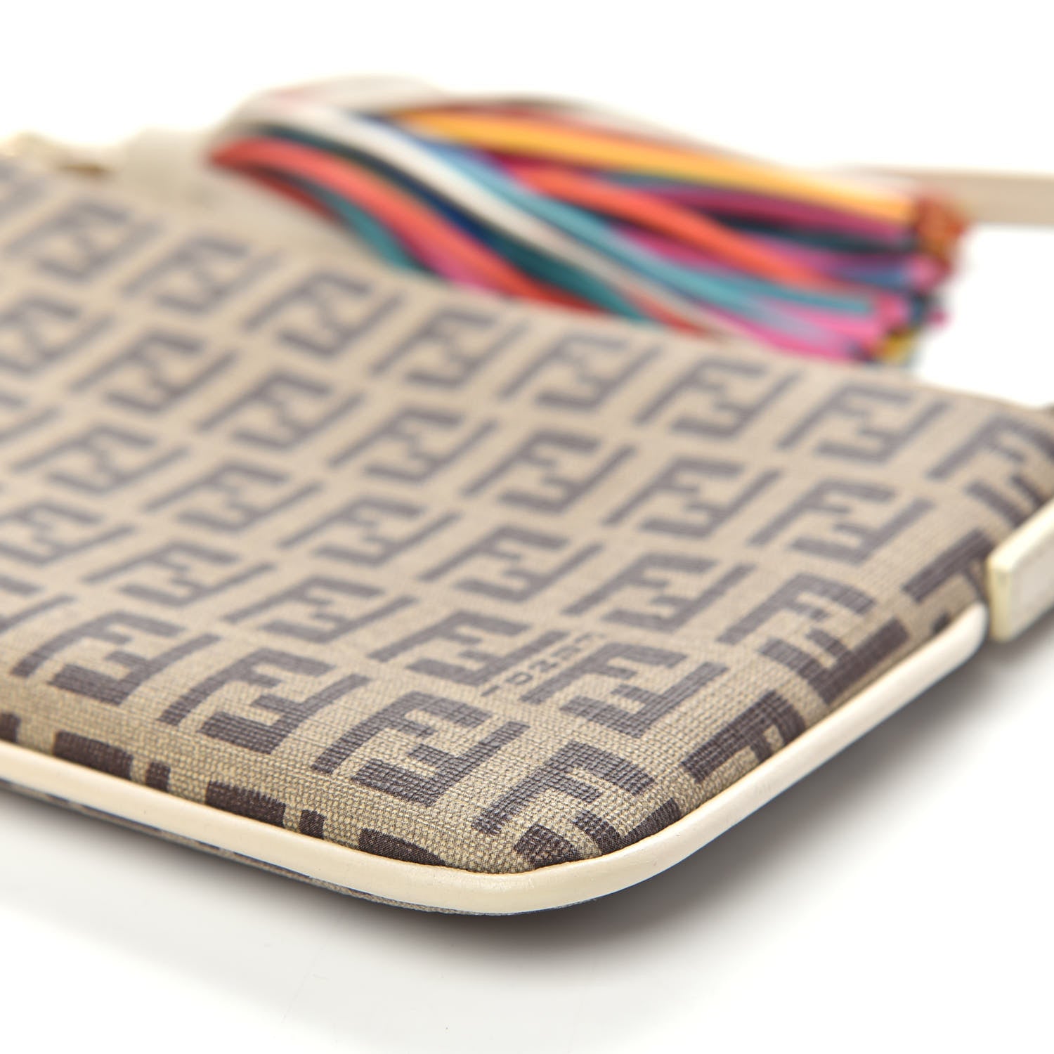 Fendi Zucchino Spalmati Pochette Tan 11 of 12