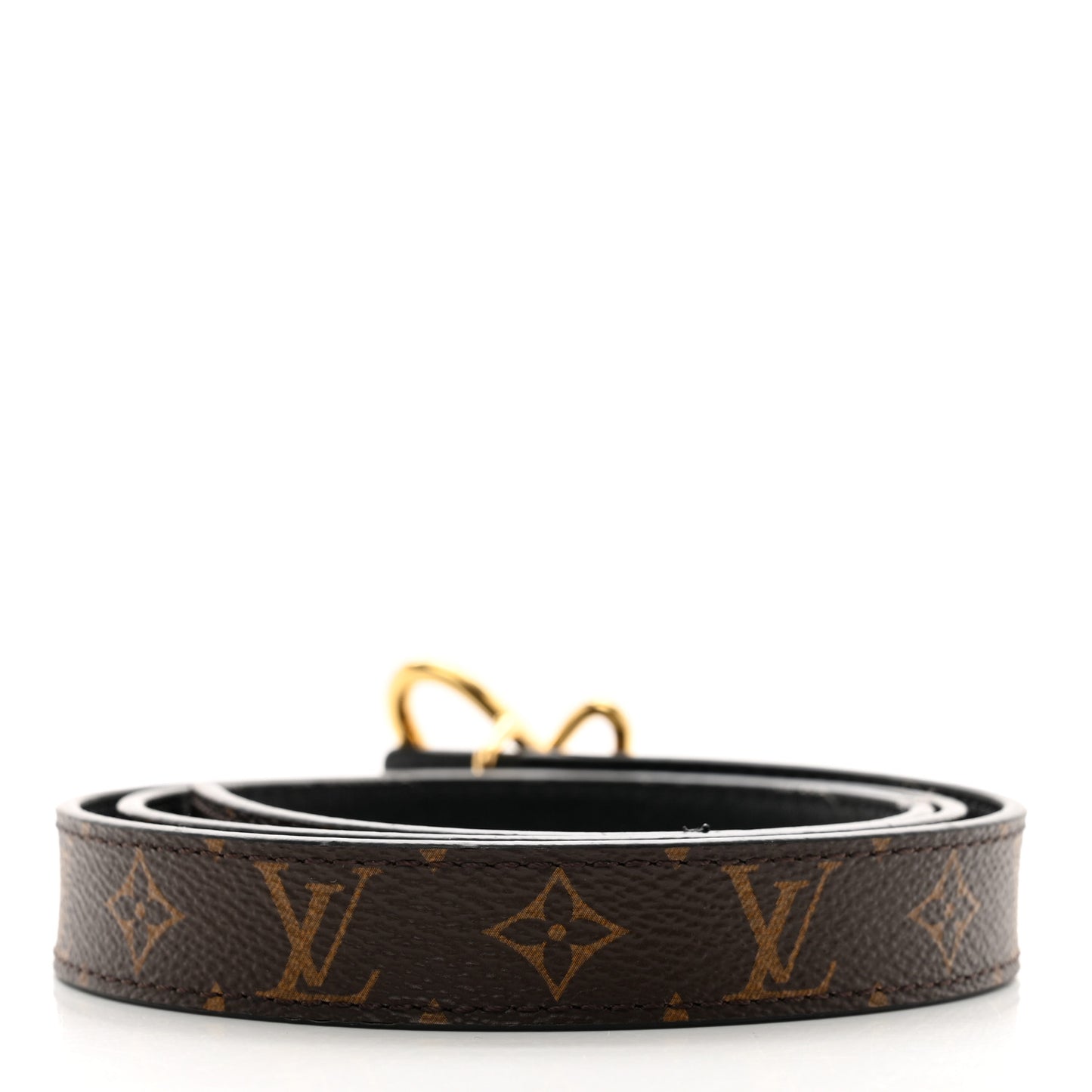 Calfskin Monogram 30mm Fall In Love Heart Reversible Belt 80 32 Black