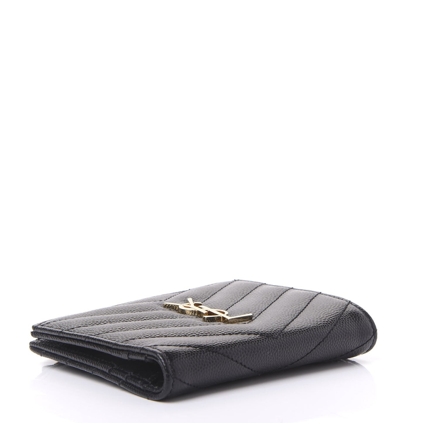 Grain De Poudre Matelasse Chevron Monogram Zipped Card Case Black