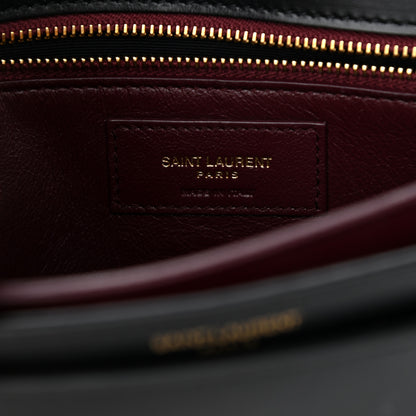 Saint Laurent Smooth Calfskin Monogram Cassandra Clasp Bag Black 6 of 19