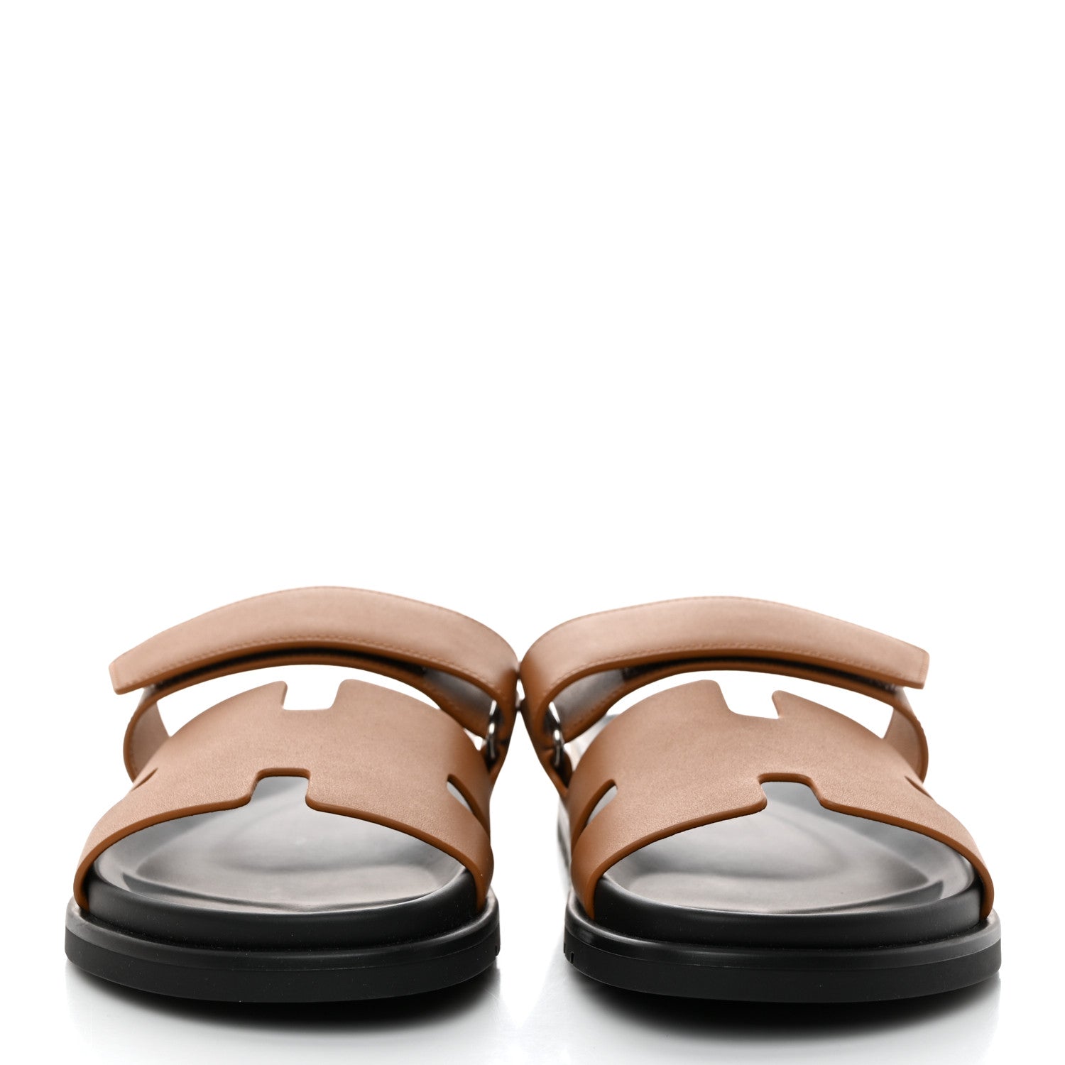 Hermes Calfskin Womens Chypre Sandals 39 Gold 3 of 9