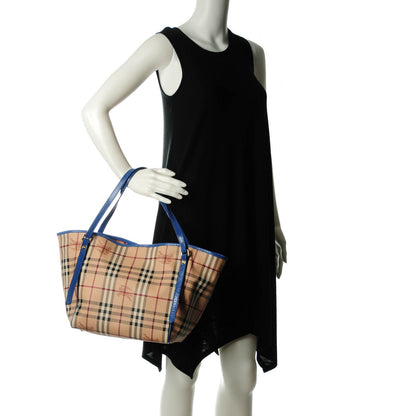 Burberry Haymarket Check Small Canterbury Tote Light Steel Blue 2 of 8