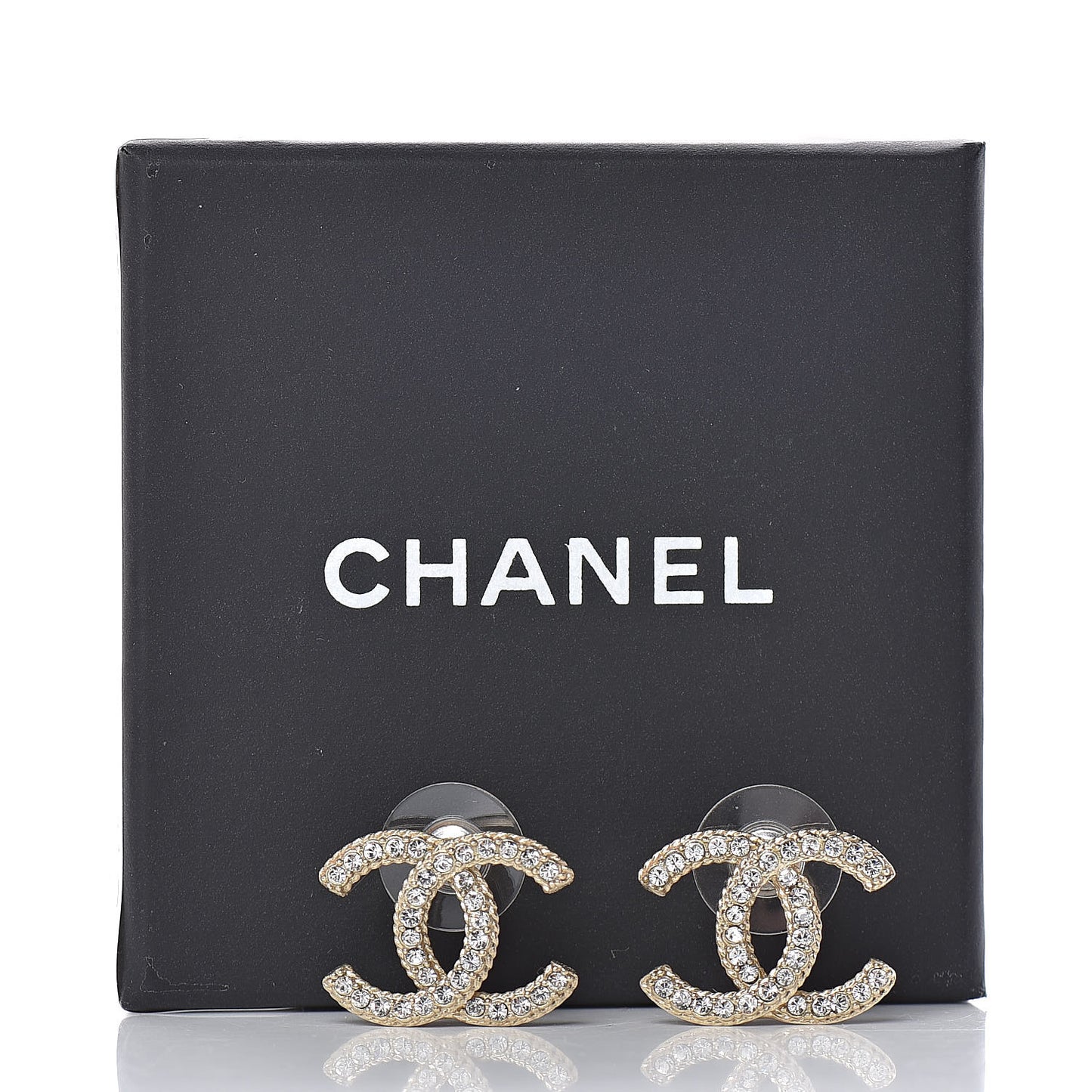 Crystal CC Earrings Gold