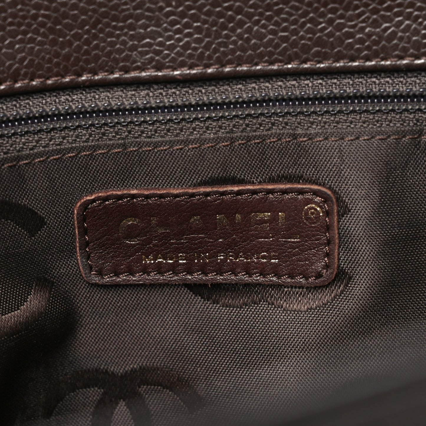 Caviar CC Shoulder Bag Dark Brown