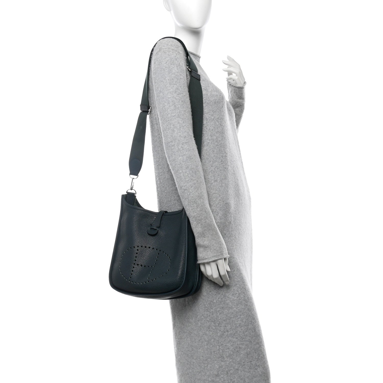 Hermes Taurillon Clemence Evelyne III PM Vert Cypress 2 of 12