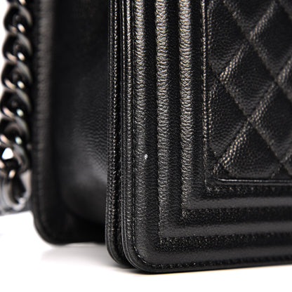 Chanel Caviar Quilted New Medium Boy Flap So Black 9 of 9