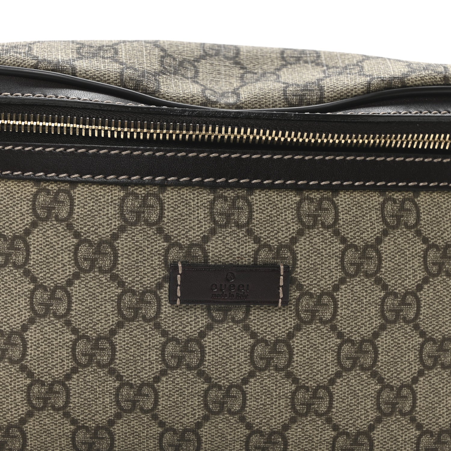 Gucci GG Supreme Monogram Belt Bag Dark Brown 8 of 10
