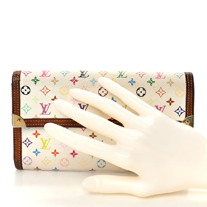 Louis Vuitton Monogram Multicolor Porte Tresor International Wallet White 2 of 9