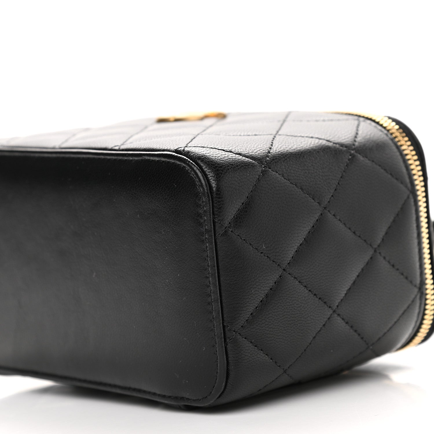 Chanel Goatskin Quilted Punk Essentials Vanity Case With Chain Black 9 of 9