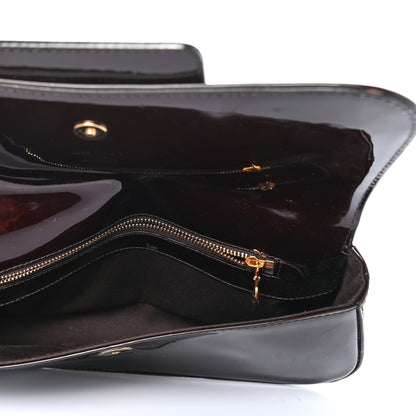 Louis Vuitton Patent Sobe Clutch Amarante 5 of 7