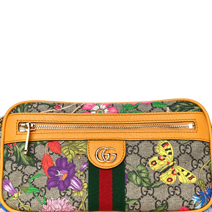 Gucci GG Supreme Monogram Flora Medium Ophidia Belt Bag Beige Multicolor Crop 9 of 11