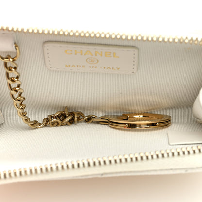 Chanel Caviar Quilted Zipped Key Holder Case White 5 of 7