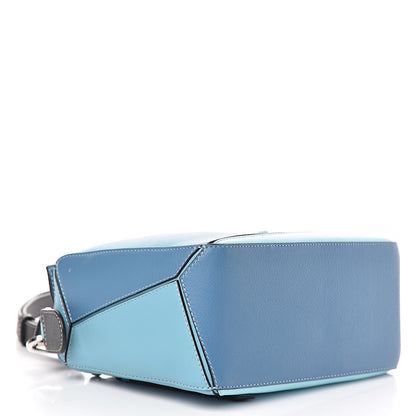 Loewe Calfskin Small Puzzle Bag Light Blue Aqua 5 of 10