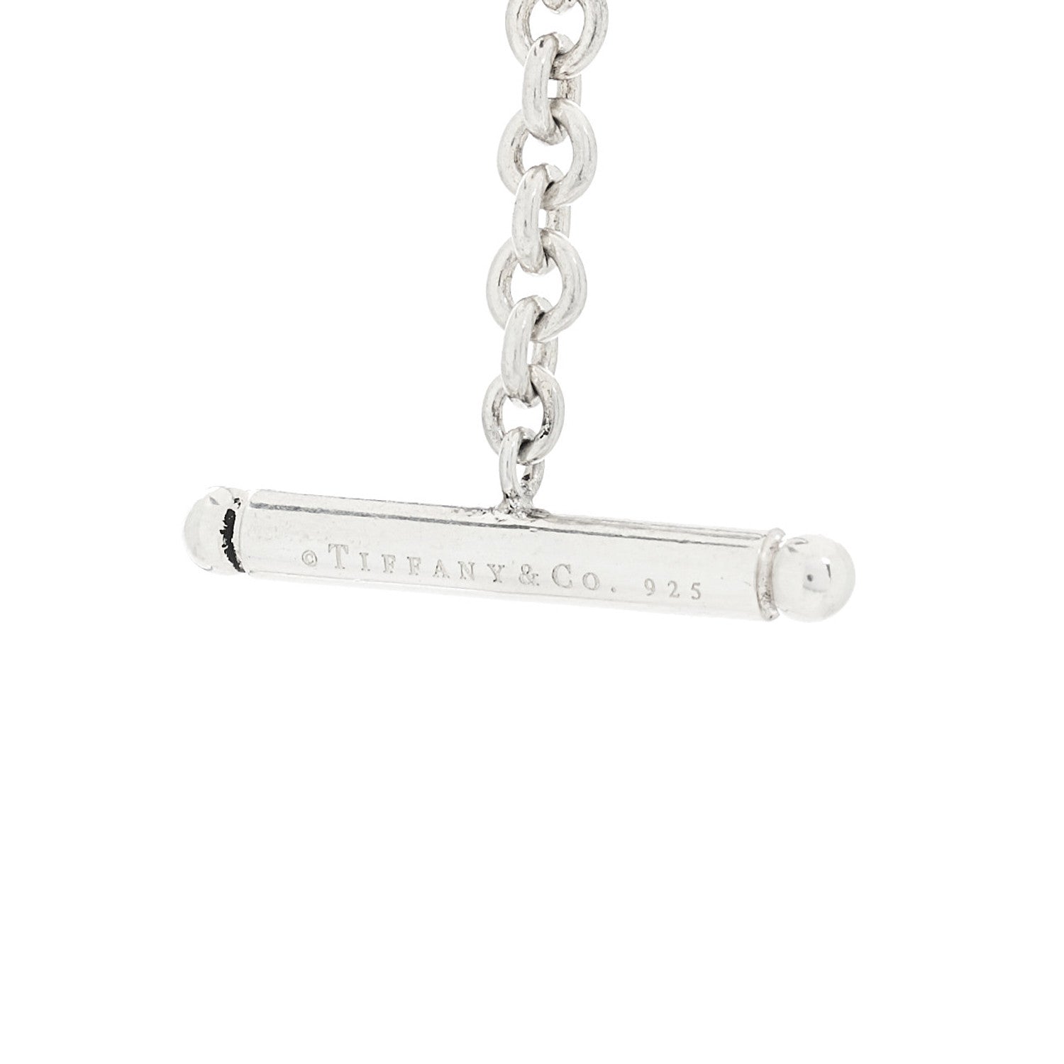 Tiffany Sterling Silver Black Onyx Bead Toggle Necklace 6 of 6