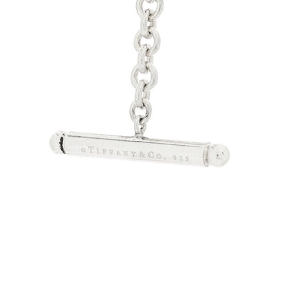 Tiffany Sterling Silver Black Onyx Bead Toggle Necklace 6 of 6