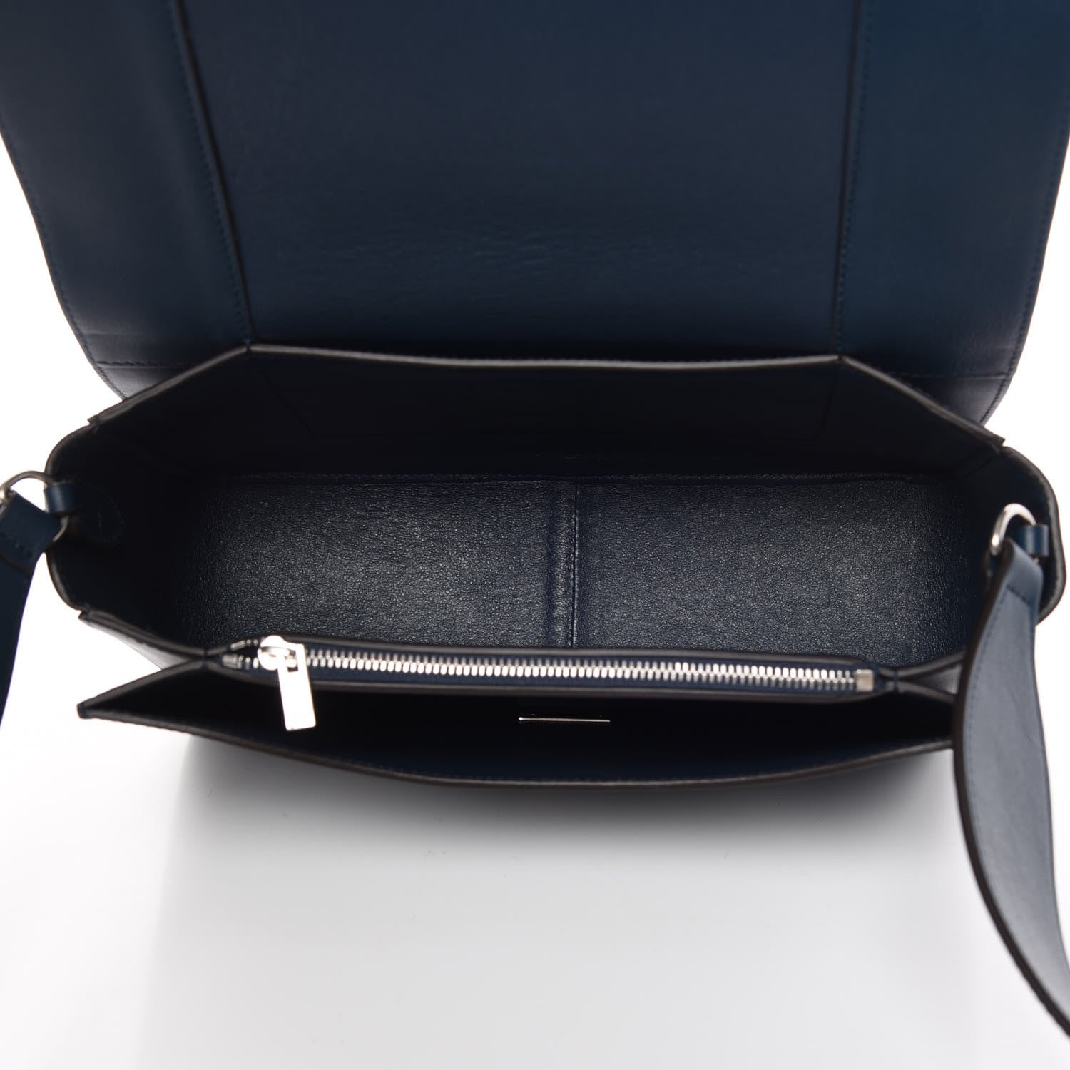 Celine Shiny Smooth Calfskin Medium Frame Shoulder Bag Steel Blue Plum 7 of 11