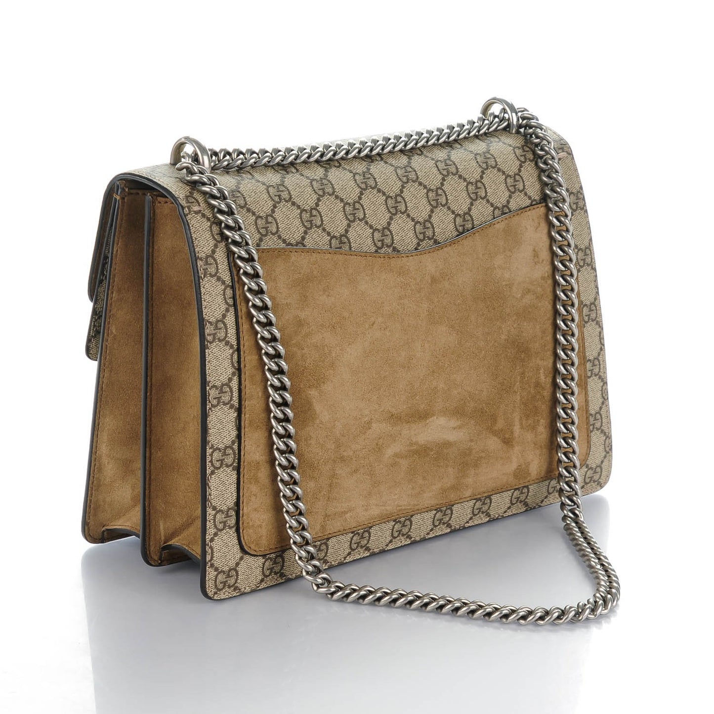 GG Supreme Monogram Medium Dionysus Shoulder Bag Taupe
