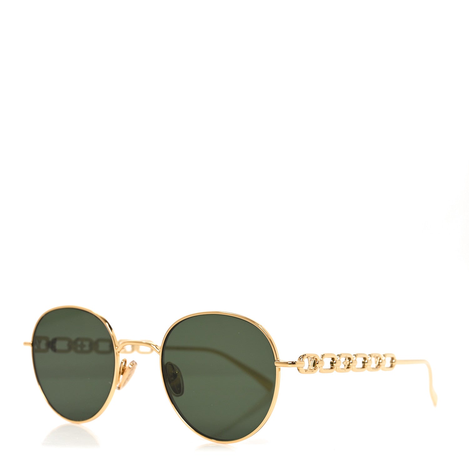 Louis Vuitton Metal My LV Chain Round Sunglasses Z2475U Gold 1 of 8