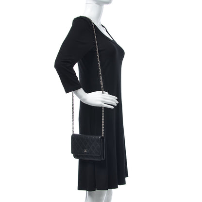 Chanel Caviar Quilted Wallet On Chain WOC Black 2 of 9