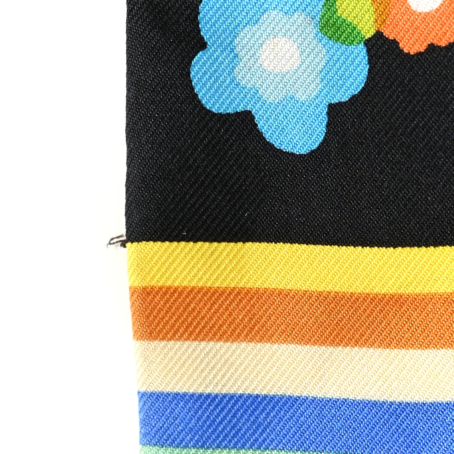 Silk Floral Multicolor Bandeau Black