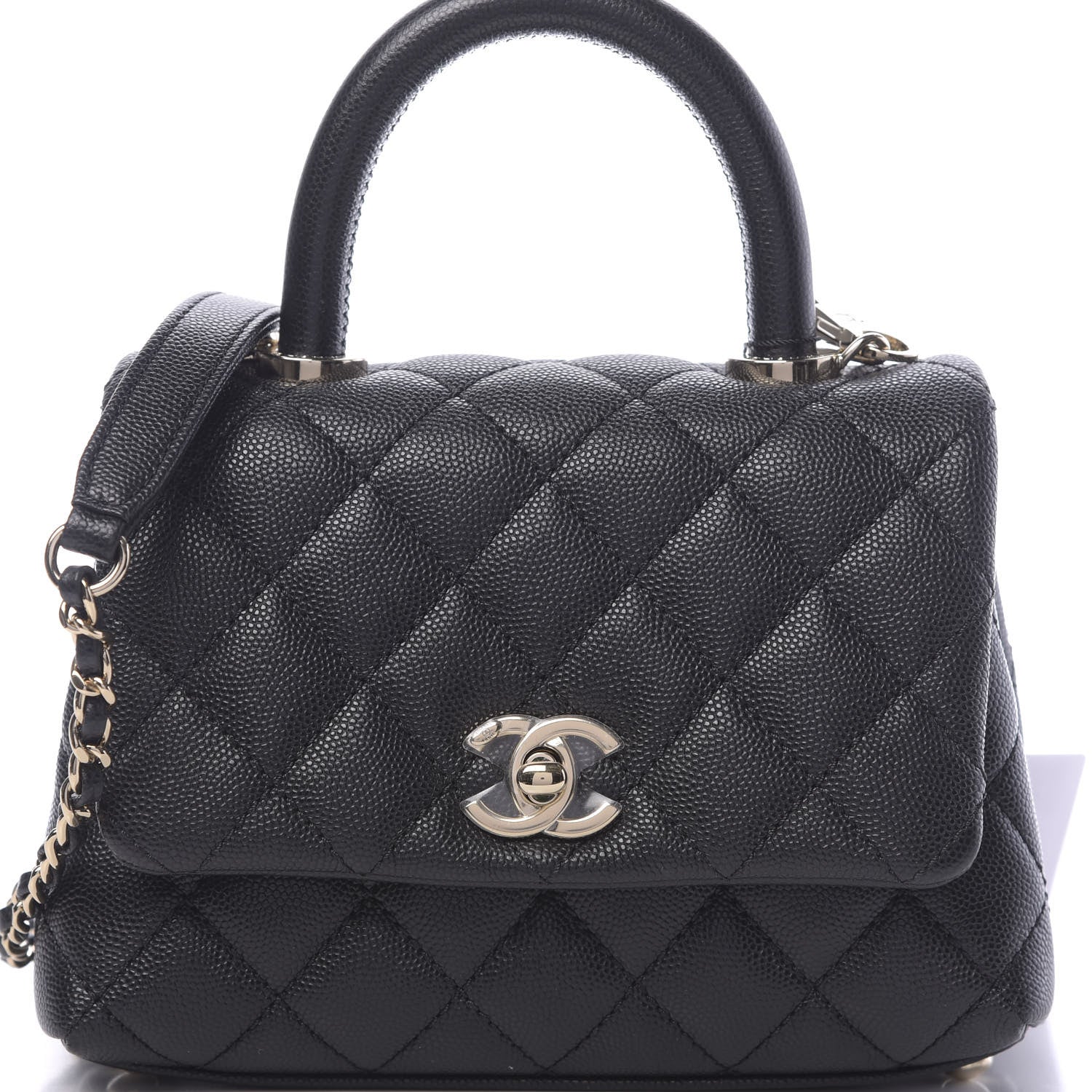 Chanel Caviar Quilted Extra Mini Coco Handle Flap Black 10 of 10