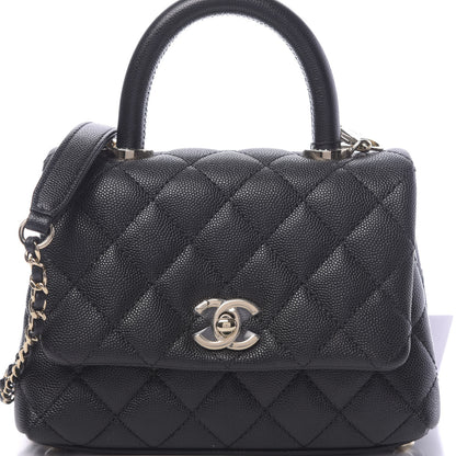 Chanel Caviar Quilted Extra Mini Coco Handle Flap Black 10 of 10