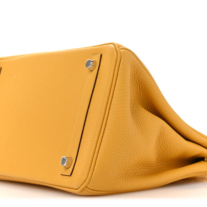 Hermes Togo Shiny Niloticus Crocodile Birkin Touch 30 Jaune Ambre 10 of 11