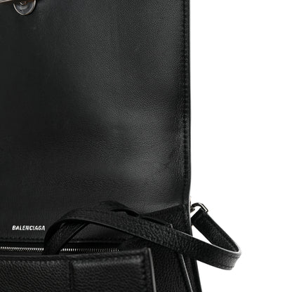 Balenciaga Grained Calfskin Medium Hourglass Top Handle Bag Black 12 of 19