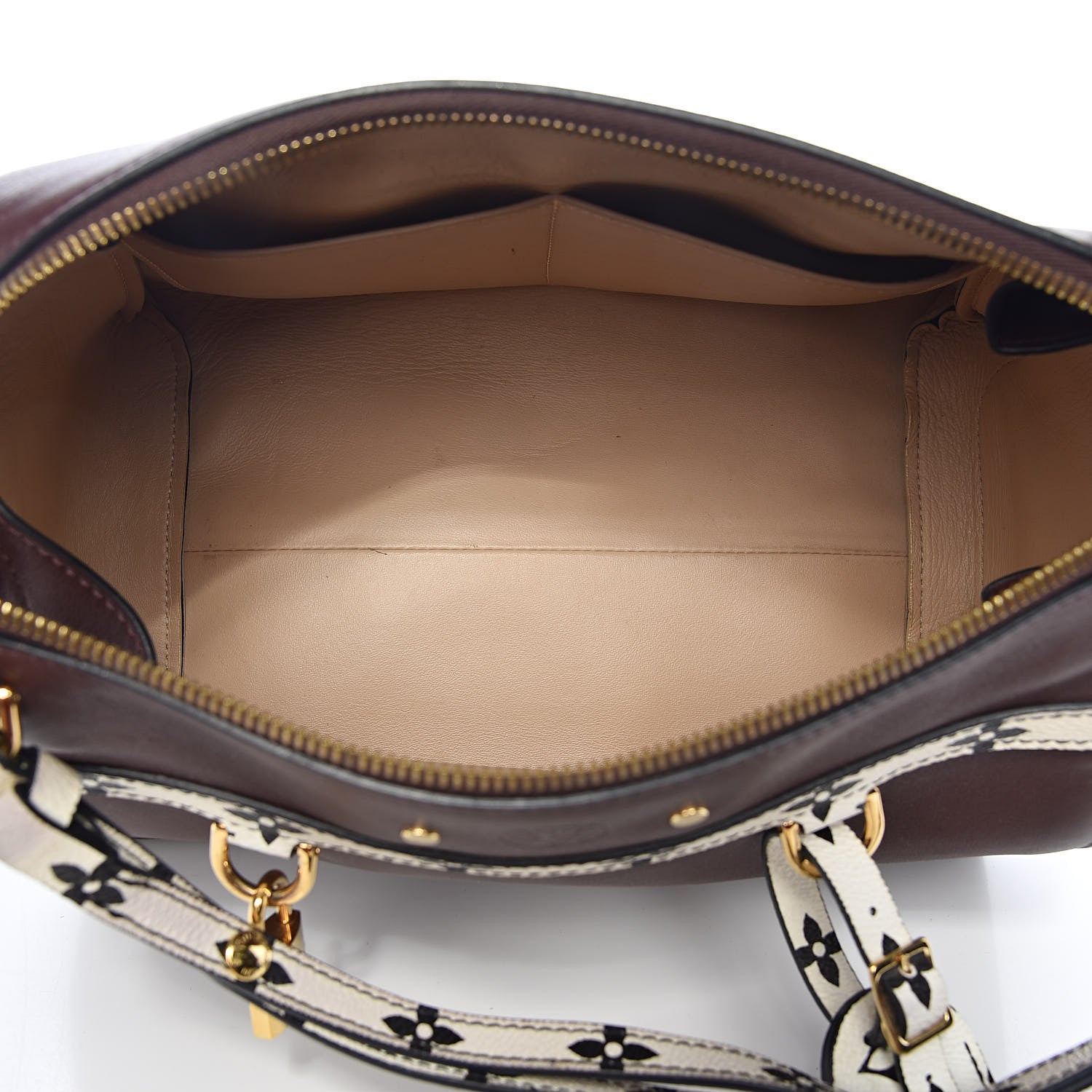 Louis Vuitton Calfskin Colored Monogram Speedy Amazon MM Chocolat White 5 of 10