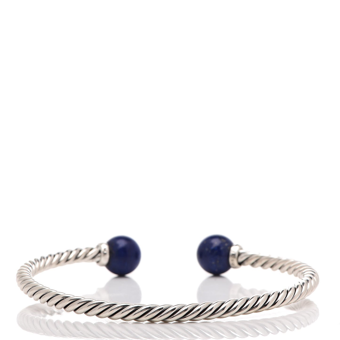 Sterling Silver Diamond Lapis Lazuli 9mm Solari Bracelet