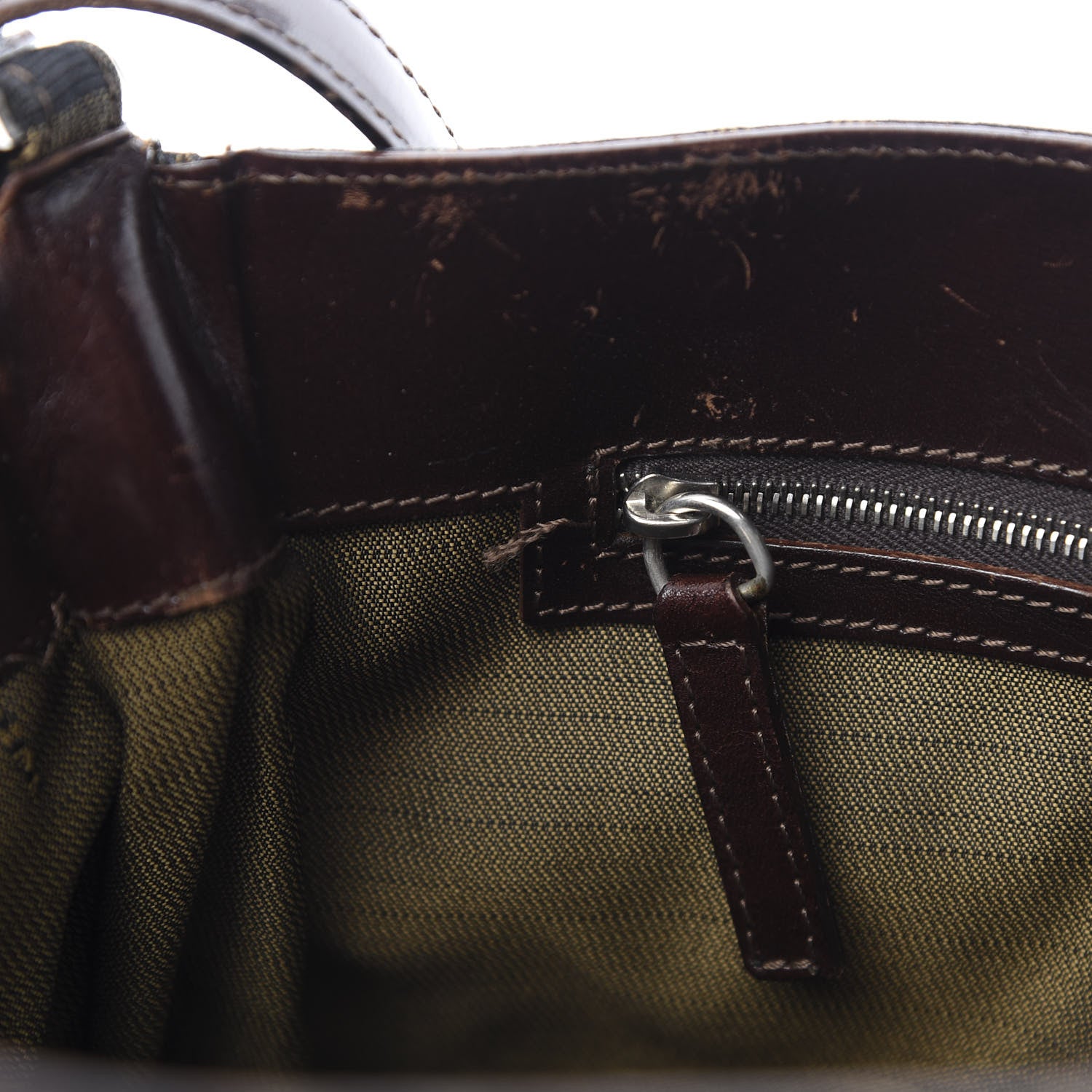 Fendi Zucca Shoulder Bag Tobacco 12 of 16