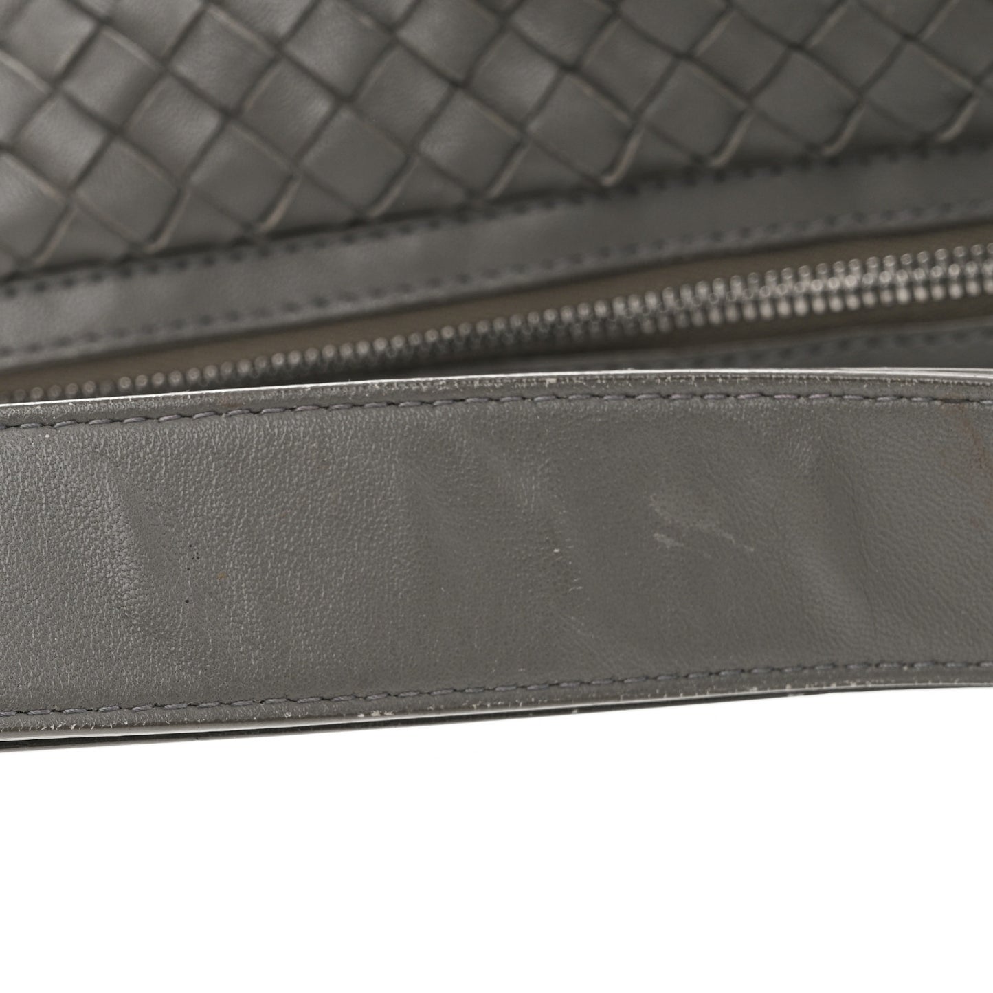 Nappa Intrecciato Shoulder Bag Grey