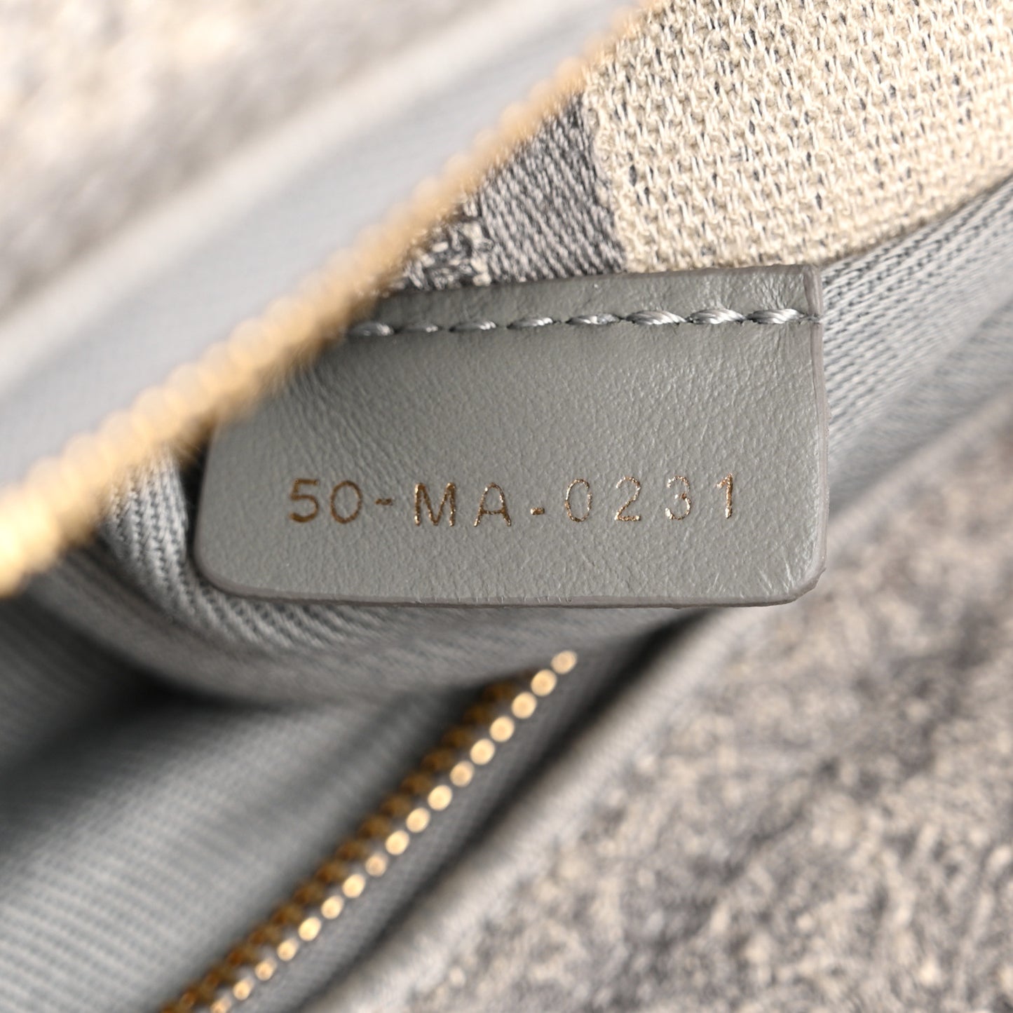 Canvas Toile De Jouy Reverse Embroidered Medium Lady D-Lite Gray