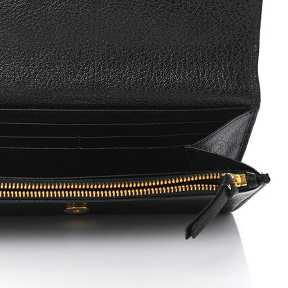 Balenciaga Chevre Gold Metallic Edge Hardware Money Wallet Black 4 of 4