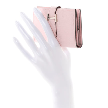 Hermes Chevre Mysore Mini Bearn Wallet Mauve Pale 2 of 7