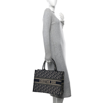 Christian Dior Oblique Medium Book Tote Blue Multicolor 2 of 13