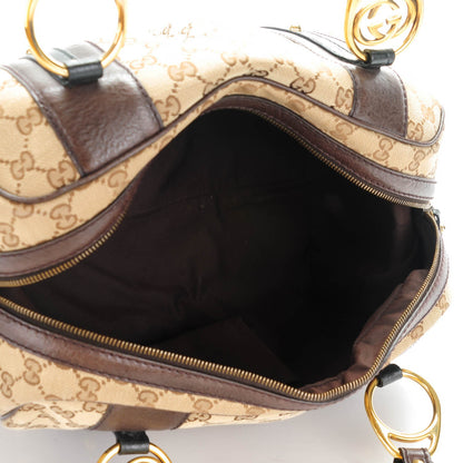 Gucci Monogram Interlocking Medium Boston Dark Brown 5 of 7