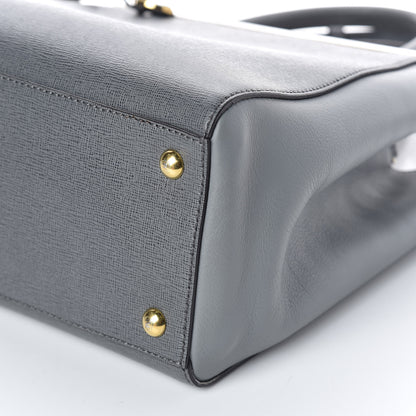 Fendi Vitello Elite Petite 2Jours Tote Grigio Grigio Chiaro 9 of 10