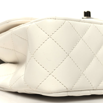 Chanel Lambskin Quilted Mini Crystal Top Handle Rectangular Flap White 9 of 11