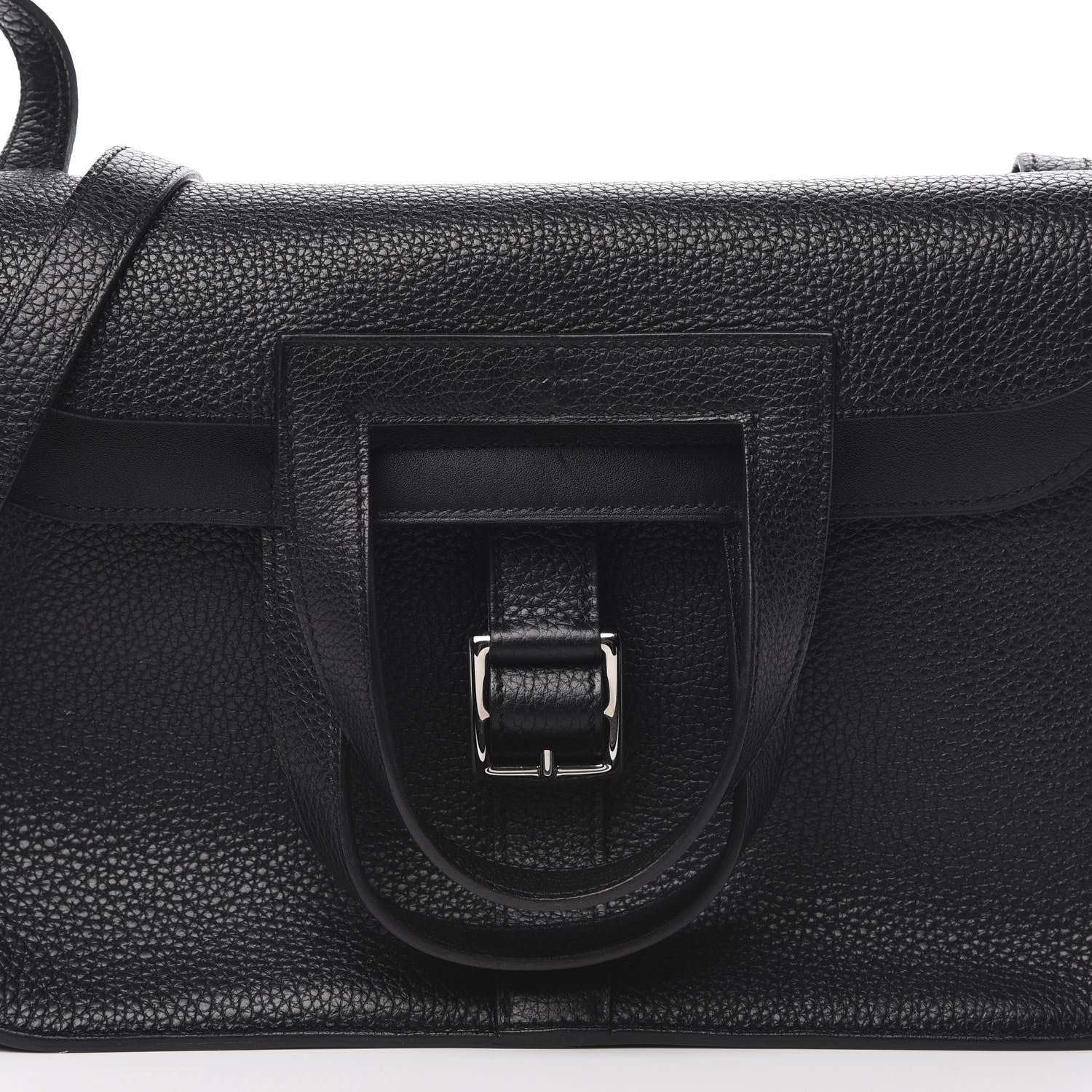Hermes Taurillon Clemence Halzan 31 GM Black 10 of 12