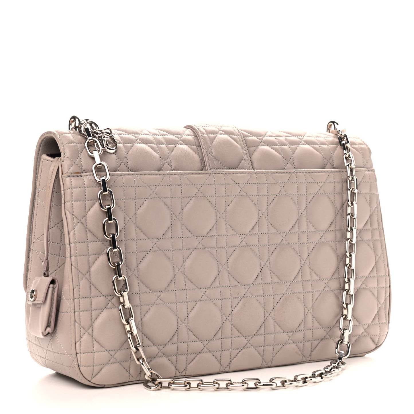 Lambskin Cannage Large Miss Dior Flap Grey