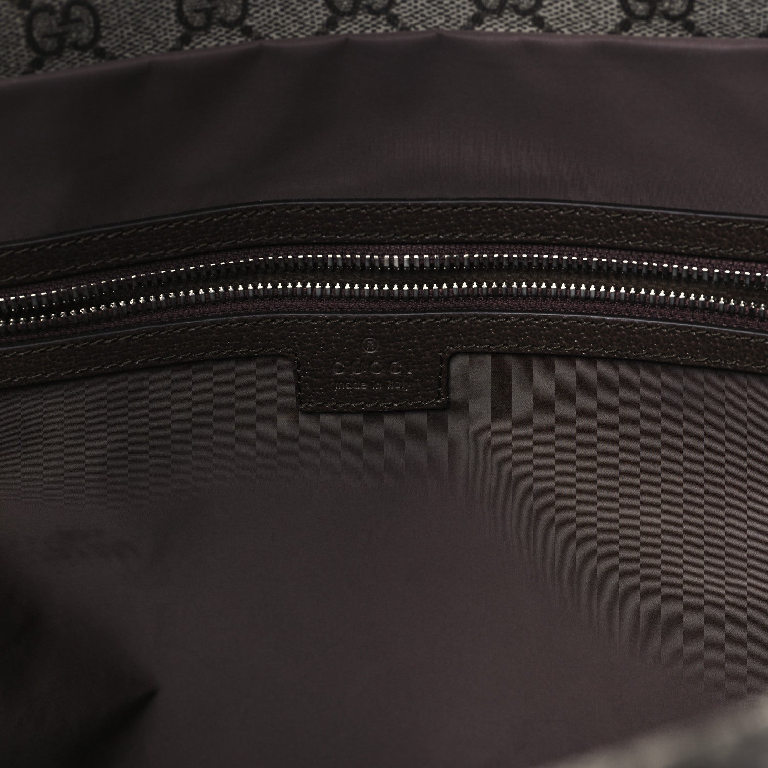 Gucci Tender GG Supreme Monogram Textured Dollar Calfskin Web Tote Beige Ebony New Acero 6 of 11