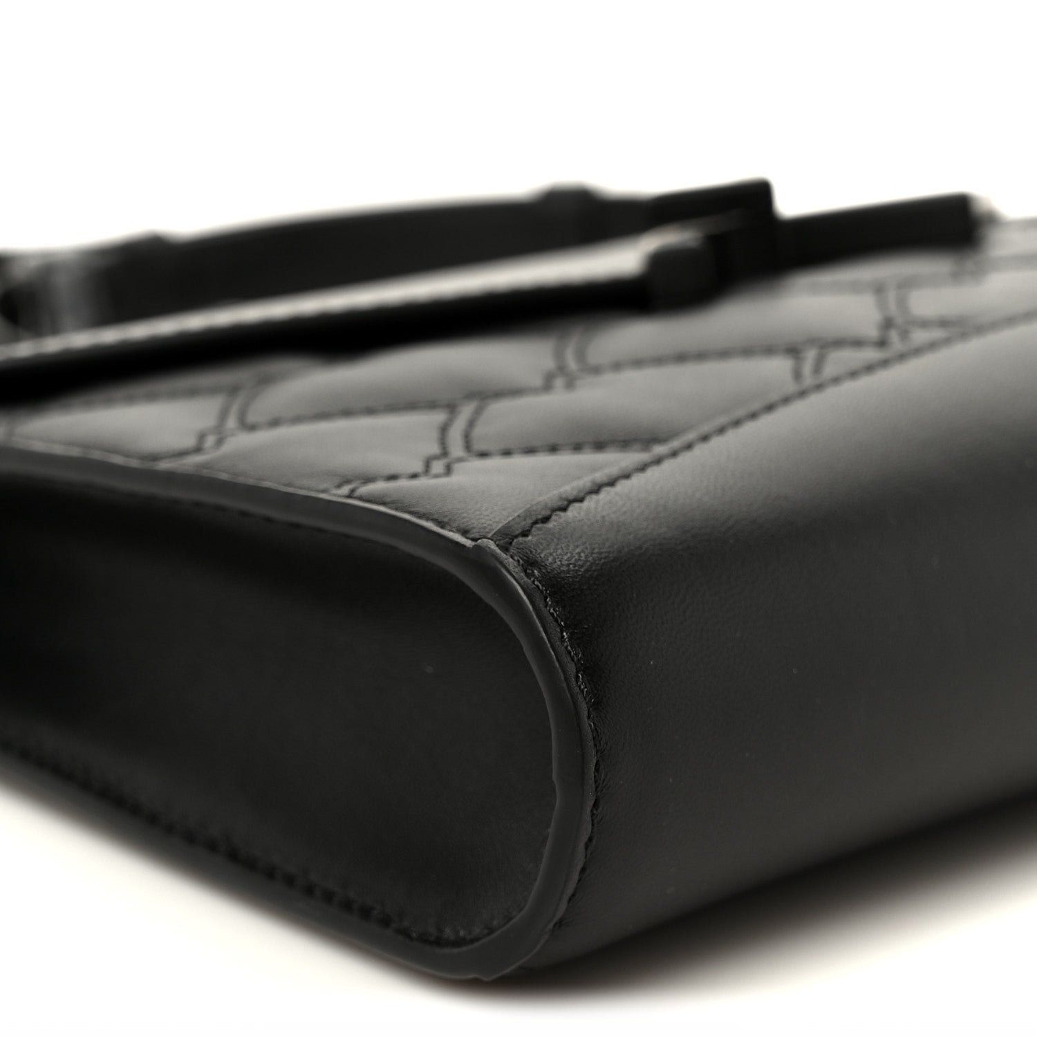 Moynat Lambskin Quilted Gabrielle Clutch Black 9 of 10