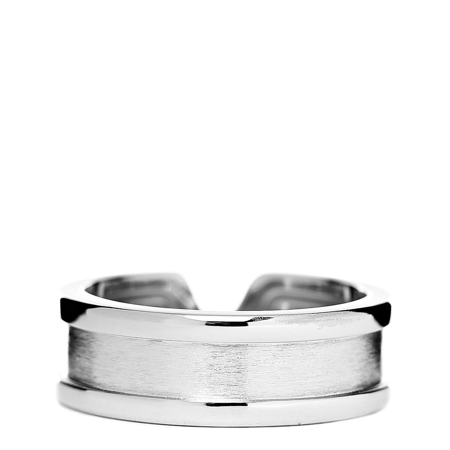 18K White Gold 6.5mm C De Ring 50 5.25