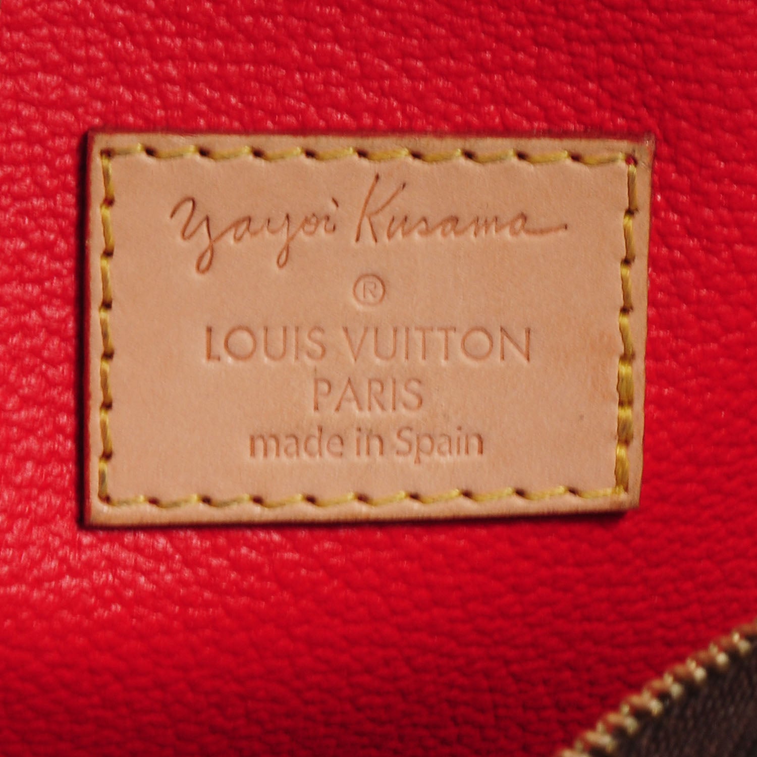 Louis Vuitton Monogram Kusama Pumpkin Dots Cosmetic Pouch Red 7 of 8