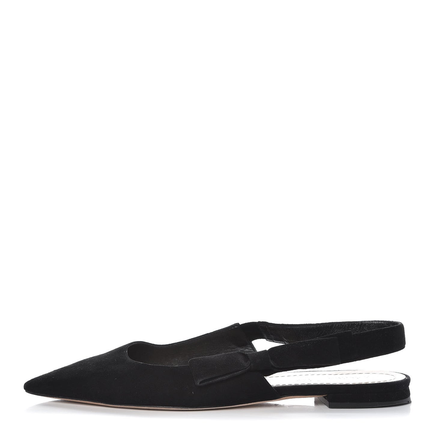Suede Sweet D Sling-Back Ballet Flats 40 Black