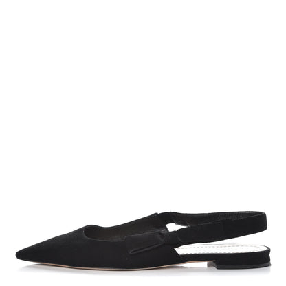 Christian Dior Suede Sweet D Sling-Back Ballet Flats 40 Black 1 of 7